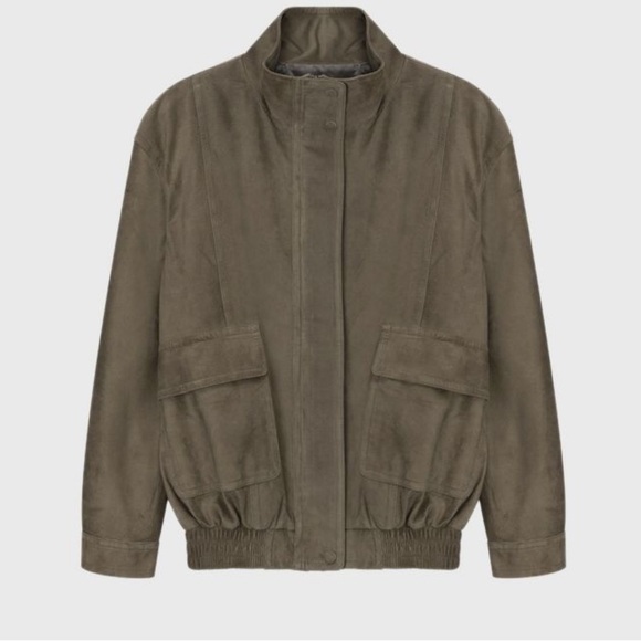 NEVER WORN Real Suede Leather Bomber Jacket - Picture 14 of 16